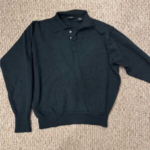 Dark Green 100% merino wool sweater
